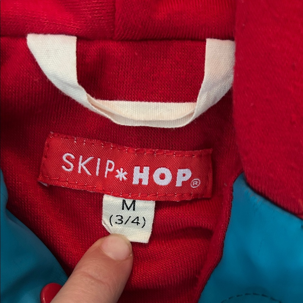 Skip Hop Red & Blue Owl Kids' Raincoat - Picture 2 of 7
